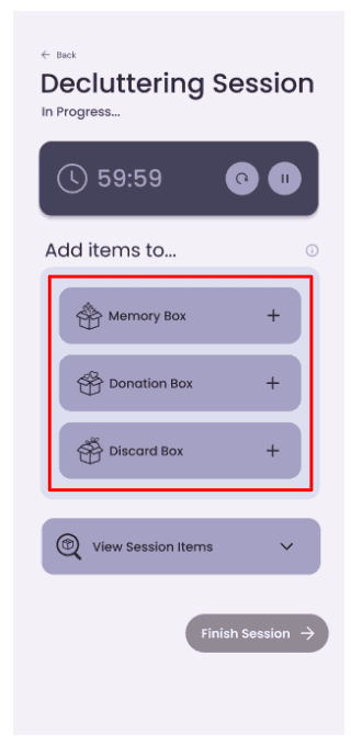 Solution - Donation and Discard boxes